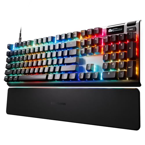 SteelSeries Apex Pro Gen 3 - HyperMagnetic Gaming-Tastatur - OmniPoint 3.0 Switches - anpassbares Ansprechverhalten - Rapid Trigger - Rapid Tap/SOCD - OLED - RGB - PBT-Keycaps - US Layout QWERTY SteelSeries Apex Pro Gen 3 - HyperMagnetic Gaming-Tastatur - OmniPoint 3.0 Switches - anpassbares Ansprechverhalten - Rapid Trigger - Rapid Tap/SOCD - OLED - RGB - PBT-Keycaps - US Layout QWERTY von SteelSeries