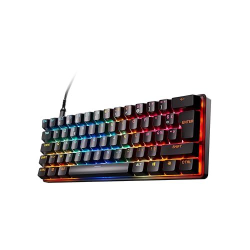 SteelSeries Apex Pro Mini Gen 3 - HyperMagnetic Gaming-Tastatur - OmniPoint 3.0 Switches - Anpassbares Ansprechverhalten - Rapid Trigger - Rapid Tap/SOCD - OLED - PBT-Keycaps - USB-C -FR Layout AZERTY SteelSeries Apex Pro Mini Gen 3 - HyperMagnetic Gaming-Tastatur - OmniPoint 3.0 Switches - Anpassbares Ansprechverhalten - Rapid Trigger - Rapid Tap/SOCD - OLED - PBT-Keycaps - USB-C -FR Layout AZERTY von SteelSeries