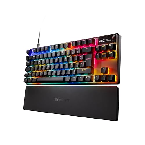 SteelSeries Apex Pro TKL Gen 3 - HyperMagnetic Gaming-Tastatur - OmniPoint 3.0 Switches - Anpassbares Ansprechverhalten - Rapid Trigger - Rapid Tap/SOCD - OLED - PBT-Keycaps - USB-C - FR Layout AZERTY von SteelSeries