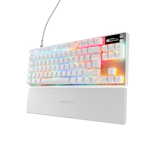 SteelSeries Apex Pro TKL Gen 3 Weiß - HyperMagnetic Gaming-Tastatur - OmniPoint 3.0 Switches - Anpassbares Ansprechverhalten - Rapid Trigger - Rapid Tap/SOCD - OLED - PBT-Keycaps - USB-C - NOR QWERTY SteelSeries Apex Pro TKL Gen 3 Weiß - HyperMagnetic Gaming-Tastatur - OmniPoint 3.0 Switches - Anpassbares Ansprechverhalten - Rapid Trigger - Rapid Tap/SOCD - OLED - PBT-Keycaps - USB-C - NOR QWERTY von SteelSeries
