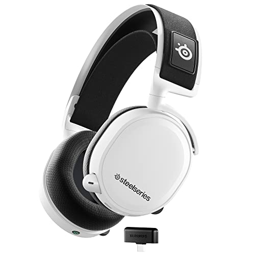 SteelSeries Arctis 7+ - Wireless Gaming-Headset - Verlustfreie 2,4 GHz-Verbindung - 30 Stunden Akkulaufzeit - Für PC, PS5, PS4, Mac, Android und Switch - Weiß von SteelSeries