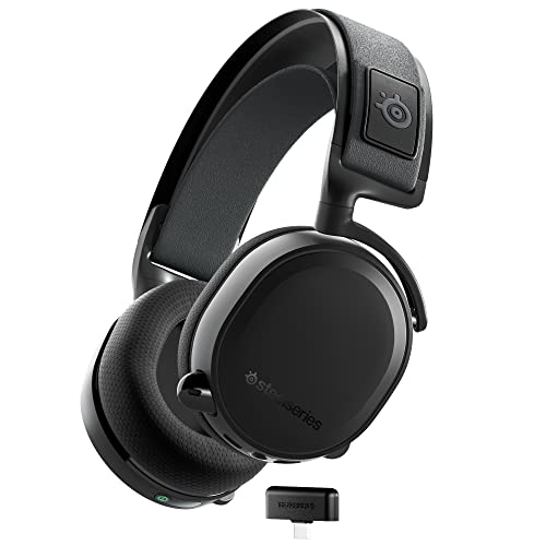 SteelSeries Arctis 7+ Wireless Gaming Headset - verlustfrei 2,4 GHz - 30 Stunden Akkulaufzeit - USB-C - 7.1 Surround - für PC, PS5, PS4, Mac, Android und Switch - Schwarz von SteelSeries