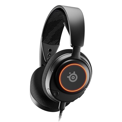 SteelSeries Arctis Nova 3 - Multi-System Gaming-Headset – Hi-Fi-Treiber – 360° Surround-Sound –RGB-Beleuchtung – Memory Foam-Ohrpolster – Ultraleicht – ClearCast Gen 2-Mikrofon – PC, PS5, PS4, Switch von SteelSeries