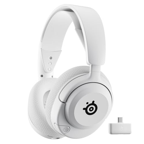SteelSeries Arctis Nova 5 Wireless - Gaming Headset- Multi-System -PC,PS5,Switch 2 - Magnetische Neodym-Treiber -Über 100 Audio Presets - 60H Akkulaufzeit - 2,4 GHz oder BT-ClearCast Gen2.X-Mik -Weiß von SteelSeries