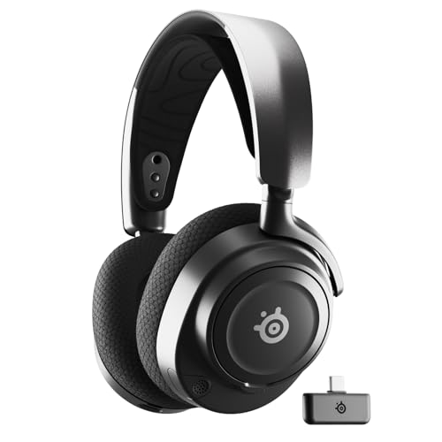 SteelSeries Arctis Nova 7 Wireless Multi-Plattform Gaming-Headset– PC, PS5, Switch 2, VR – Magnetische Neodym-Treiber– 2,4 GHz+ Bluetooth-Sound– 38 Std. Akkulaufzeit via USB-C– ClearCast Gen 2 KI-Mik von SteelSeries
