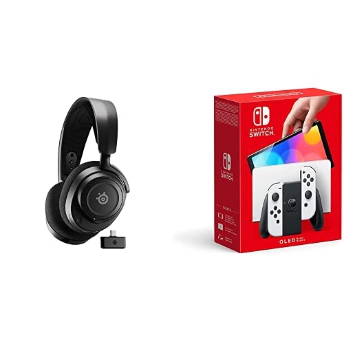 SteelSeries Arctis Nova 7-Wireless Gaming-Headset mit Multi-System-Kompatibilität und Bluetooth-Audio parallel – Akkulaufzeit – PC, Playstation, Switch + Nintendo Switch-Konsole (OLED-Modell) Weiß von SteelSeries