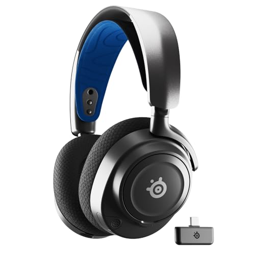 SteelSeries Arctis Nova 7P Wireless Multi-Plattform Gaming-Headset– PS5,PC,Switch 2 – Magnetische Neodym-Treiber– 2,4 GHz + Mischbarer Bluetooth-Sound – 38 Std. Akkulaufzeit– ClearCast Gen 2 KI-Mik von SteelSeries