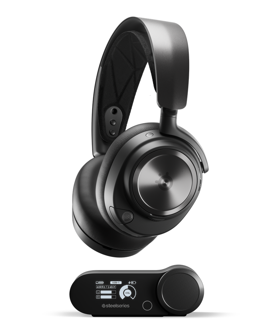 SteelSeries Arctis Nova Pro Wireless - Headset - ohrumschließend - Bluetooth / 2,4 GHz Funkfrequenz - kabellos - aktive Rauschunterdrückung - mit GameDAC Gen 2 - für Nintendo Switch, Sony PlayStation 4, Sony PlayStation 5 SteelSeries Arctis Nova Pro Wireless - Headset - ohrumschließend - Bluetooth / 2,4 GHz Funkfrequenz - kabellos - aktive Rauschunterdrückung - mit GameDAC Gen 2 - für Nintendo Switch, Sony PlayStation 4, Sony PlayStation 5 von SteelSeries