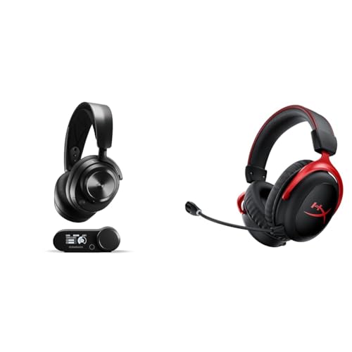 SteelSeries Arctis Nova Pro Wireless - Multi-System Gaming-Headset – Hi-Fi-Treiber – Active Noise Cancellation – Infinity Power System – PC & HyperXCloud II WirelessGaming-HeadsetfürPC von SteelSeries
