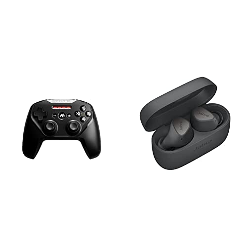 SteelSeries Nimbus+ Wireless Gaming-Controller - Wiederaufladbar + Jabra Elite 3 In Ear Bluetooth Earbuds - True Wireless Kopfhörer mit Geräuschisolierung und 4 integrierten Mikrofonen - dunkelgrau von SteelSeries