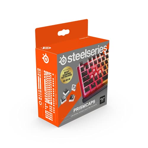 SteelSeries PrismCaps – Double-Shot-Tastenset mit „Pudding“-Optik – Kompatibilität mit allen gängigen mechanischen Tastaturen – MX-Stößel – Schwarz (US-Tastaturlayout) von SteelSeries