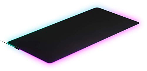 SteelSeries QcK 3XL Prism RGB - Gaming-Oberfläche - Optimiert für Kapillarproben - 2 Zonen RGB-Beleuchtung – Schwarz - (1220mm x 590mm x 3mm) von SteelSeries