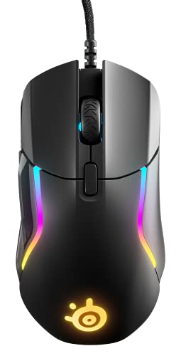 SteelSeries Rival 5 - Gaming-Maus - TrueMove Air Optische Sensor mit 18CPI - 9 programmierbare Tasten - Federleichte 85 Gramm, Schwarz von SteelSeries