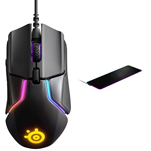 SteelSeries Rival 600 (Gaming Maus) + SteelSeries QcK Prism Cloth XL (Gaming Mauspad) von SteelSeries