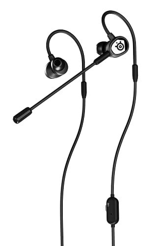 SteelSeries Tusq - In-Ear-Gaming-Headset für mobiles Gaming – Integriertes und abnehmbares, optionales Bügelmikrofon – Ergonomisches Bügel-Design von SteelSeries