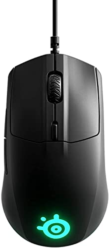 SteelSeries USB Rival 3 Gaming-Maus, optischer TrueMove Core-Sensor mit 8500 CPI, 6 programmierbare Tasten, geteilte Triggertasten, Schwarz von SteelSeries