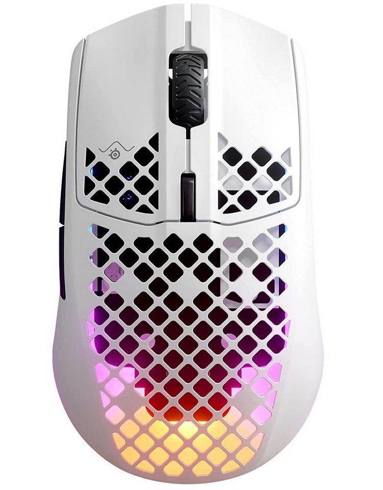 SteelSeries Wireless White Aerox 3 Gaming-Maus (RGB Beleuchtung) von SteelSeries