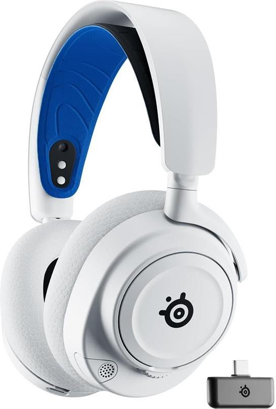 Steelseries ARCTIS NOVA 7P WHITE Kopfhörer Kabellos Kopfband Gaming Bluetooth Blau - Weiß (61561) von SteelSeries