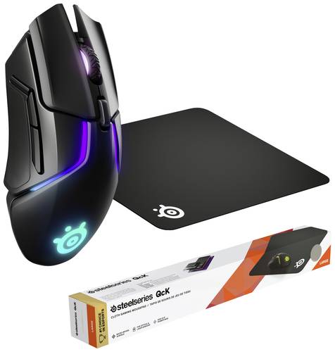 Steelseries Rival 650 Wireless, Qck Large Bundle Ergonomische Gaming-Maus Kabellos Optisch Schwarz 7 von SteelSeries