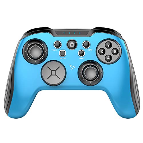 Steelplay - Bluetooth Gamepad für Switch / Switch Lite, drahtloser Controller für Nintendo Switch / Turbo- und Gyrofunktion / Modulares und austauschbares Cover: Rot & Blau, Schwartz, blau and rot von Steelplay