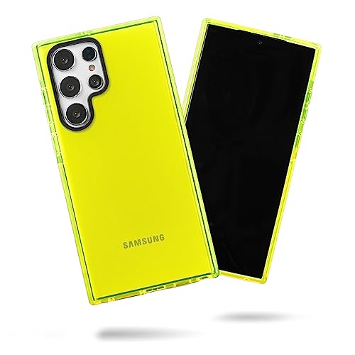 SteepLab Barrier Schutzhülle für Samsung Galaxy S23 Ultra (17,3 cm (6,8 Zoll) – stoßdämpfende Hülle mit Rundumschutz und verbesserter Griffigkeit (Hi-Energy Neon Gelb) von SteepLab