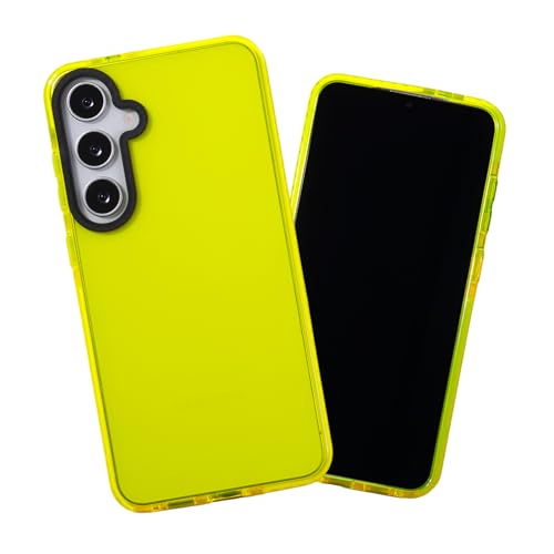 SteepLab Barriere-Schutzhülle für Samsung Galaxy S25 Plus, stoßdämpfender 360-Grad-Schutz, mit erhöhter Einfassung und auffälligen Farben (Hi-Energy-Neongelb) von SteepLab