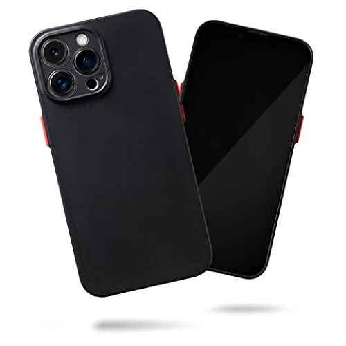 SteepLab Super Slim Case 2.0 für iPhone 14 Pro Max (2022, 6,1 Zoll Bildschirm) - Die ultradünne, minimalistische Handyhülle (Blickdicht Schwarz) von SteepLab