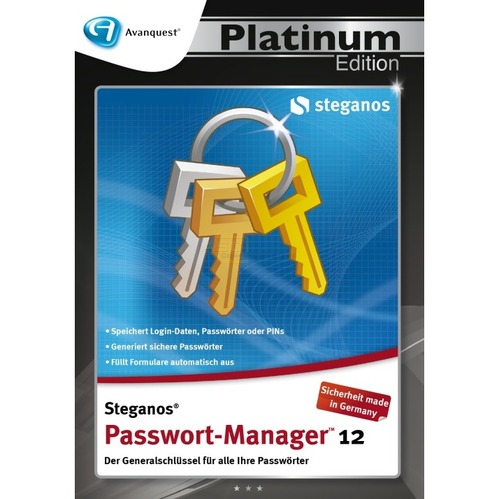 Passwort-Manager Vollversion DVD-Box Platinum Edition von Steganos