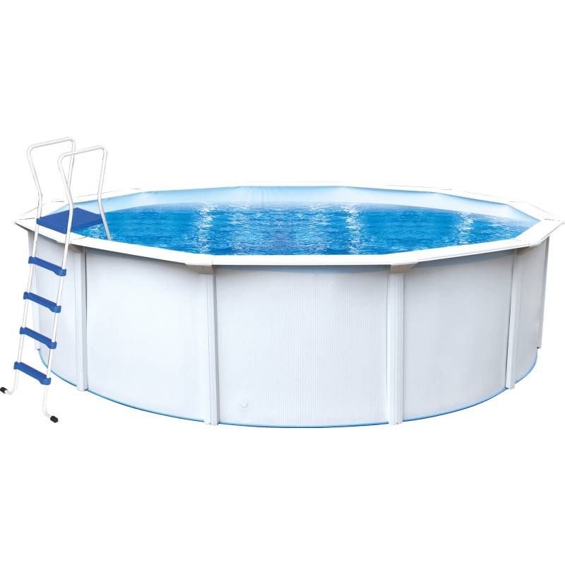 Stahlwandpool Set Nuovo de Luxe II, Ø 460cm. H 120cm, Schwimmbad von Steinbach