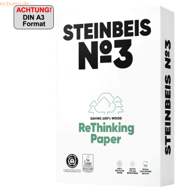 Steinbeis Steinbeis Kopierpapier No.3 ISO 90 K1601666080 B A3 500 Blat von Steinbeis