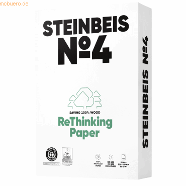 Steinbeis Steinbeis Kopierpapier No.4 ISO 100 K1701666080A A4 500 Blat von Steinbeis