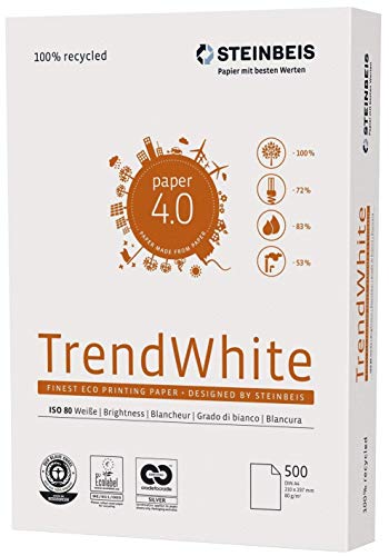 Steinbeis Trend White A4, 80g weiß 500 Blatt von Steinbeis