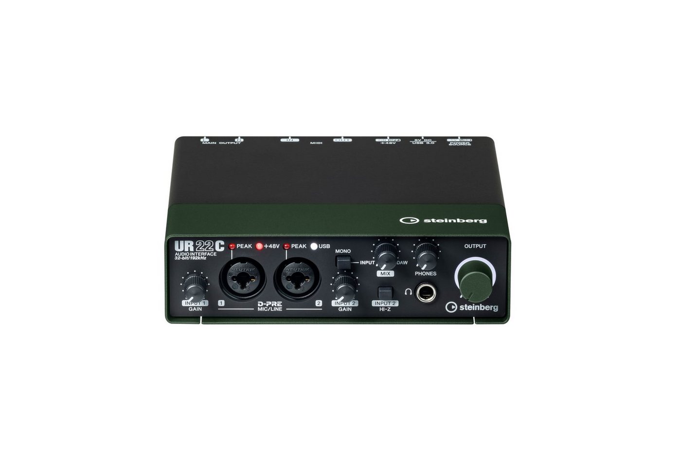 Steinberg Digitales Aufnahmegerät (UR22C Green USB 3 Audio Interface - USB Audio Interface) von Steinberg