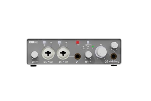 Steinberg IXO22, 2x2 USB 2.0 Audio-Interface mit zwei Mikrofonvorverstärkern, inklusive Cubase AI und Cubasis LE Software-Paket, weiss von Steinberg