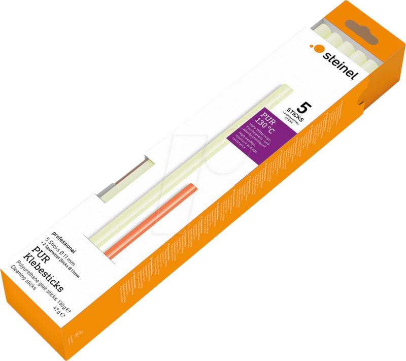 STEINEL 087388 - Heißklebestick PUR, Starter Set mit  Reiniger von Steinel