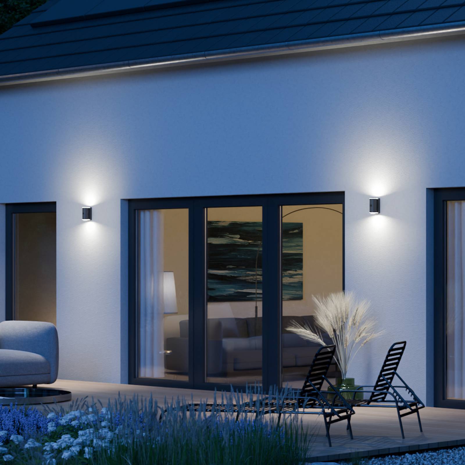 STEINEL Außenwandlampe L940, anthrazit, Metall, 2-flg. STEINEL Außenwandlampe L940, anthrazit, Metall, 2-flg. von Steinel