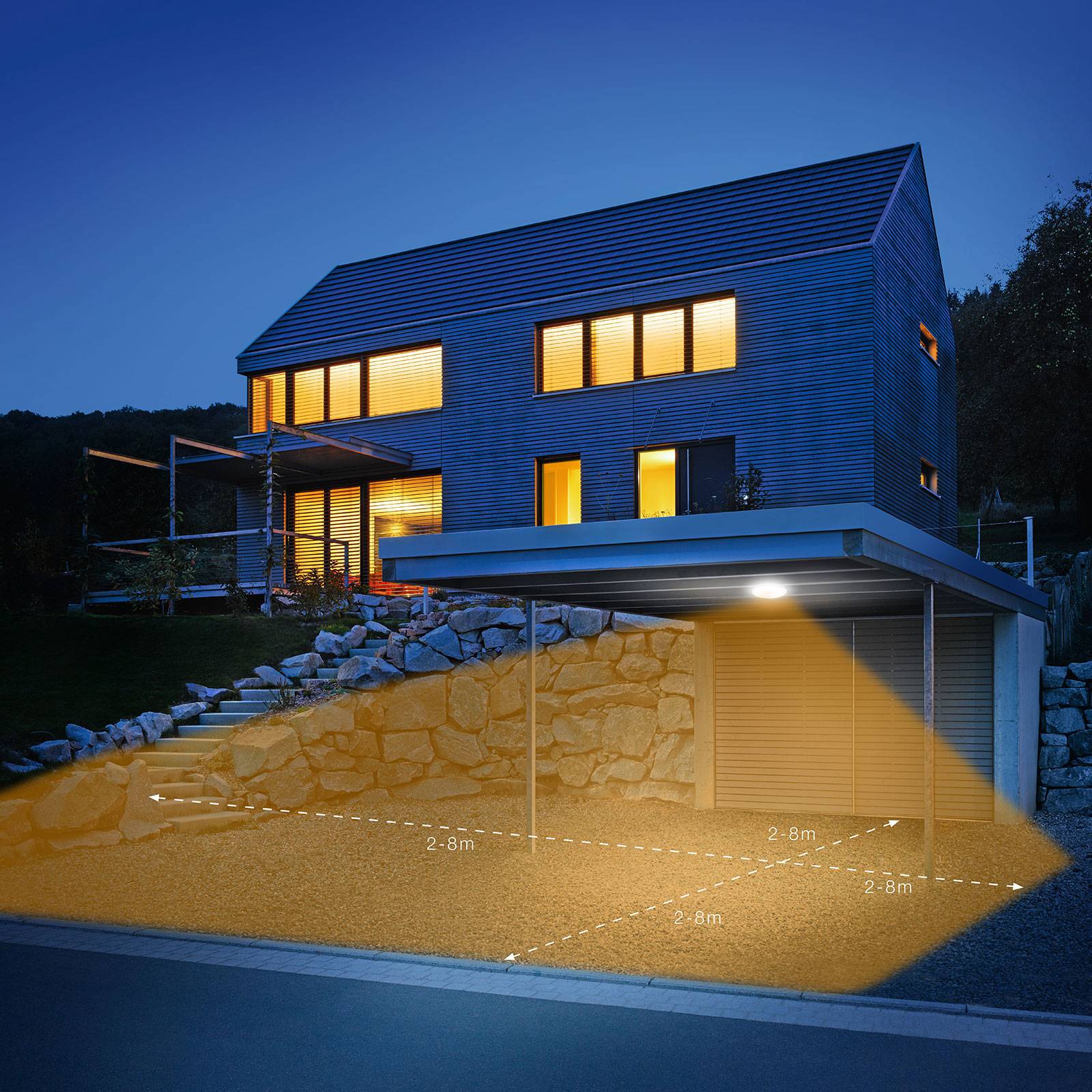 STEINEL Vario Quattro S Außendeckenlampe weiß von Steinel