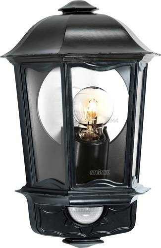 Steinel L 190 S 644413 Außenwandleuchte mit Bewegungsmelder Energiesparlampe, LED E27 100W Schwarz von Steinel