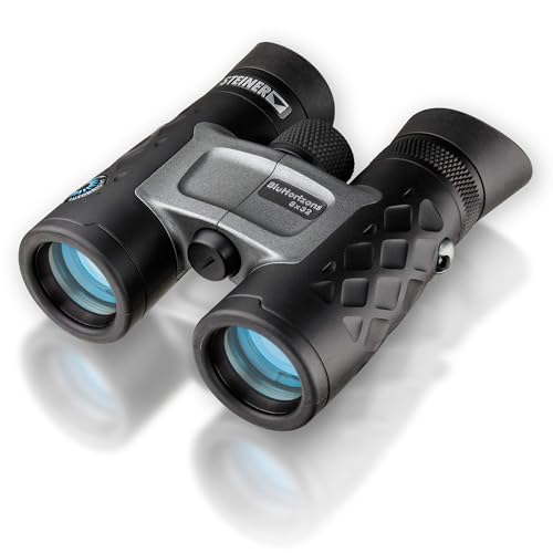 STEINER Fernglas BluHorizons 8x32 - Deutsche Marken-Qualität, 10 Jahre Garantie, Anpassung an Helligkeit, Schutz der Augen, robust & kompakt, hochwertiges Urlaubs- und Reisefernglas von Steiner