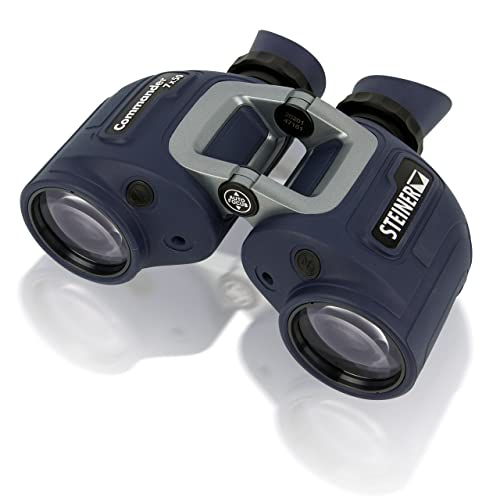 STEINER Marine-Fernglas Commander 7x50 - Deutsche Marken-Qualität, 30 Jahre Garantie, 140m Sehfeld, 10m wasserdicht, extrem robust, das Flaggschiff unter den Marine Ferngläsern von Steiner