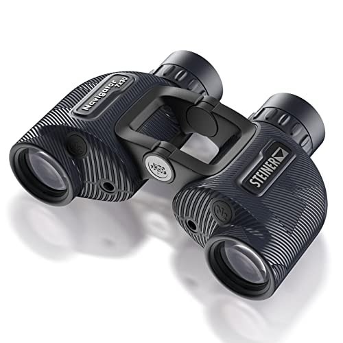 STEINER Marine-Fernglas Navigator 7x30 - Deutsche Qualitätsoptik, Open-Bridge, 5m wasserdicht, kompakt und leicht, für spontane Segeltörns oder bei Landgang von Steiner