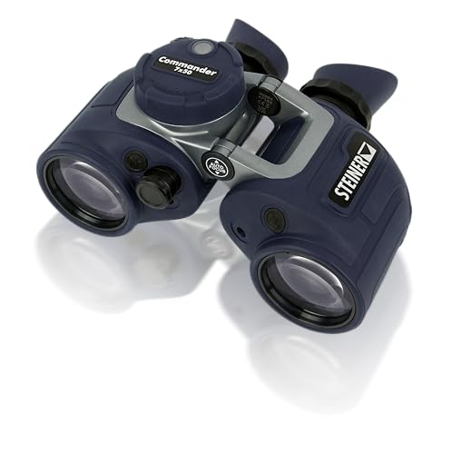 Steiner Optics Marine Commander 7x50 mit Kompass Professionelles wasserdichtes Fernglas, deutsche Qualität, kristallklare Bilder von Steiner