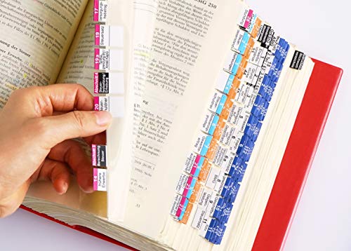 Griffregister | Gesamtpaket Steuern | selbstklebend | von Steinfacher | mind. 1.800 bedruckte Aufkleber | verschiedene Varianten (750 Folien|lösbar|mit Überschrift) von Steinfacher