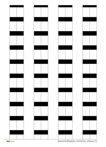 Steinfacher BLANKO horizontal Griffregister (schwarz) von Steinfacher