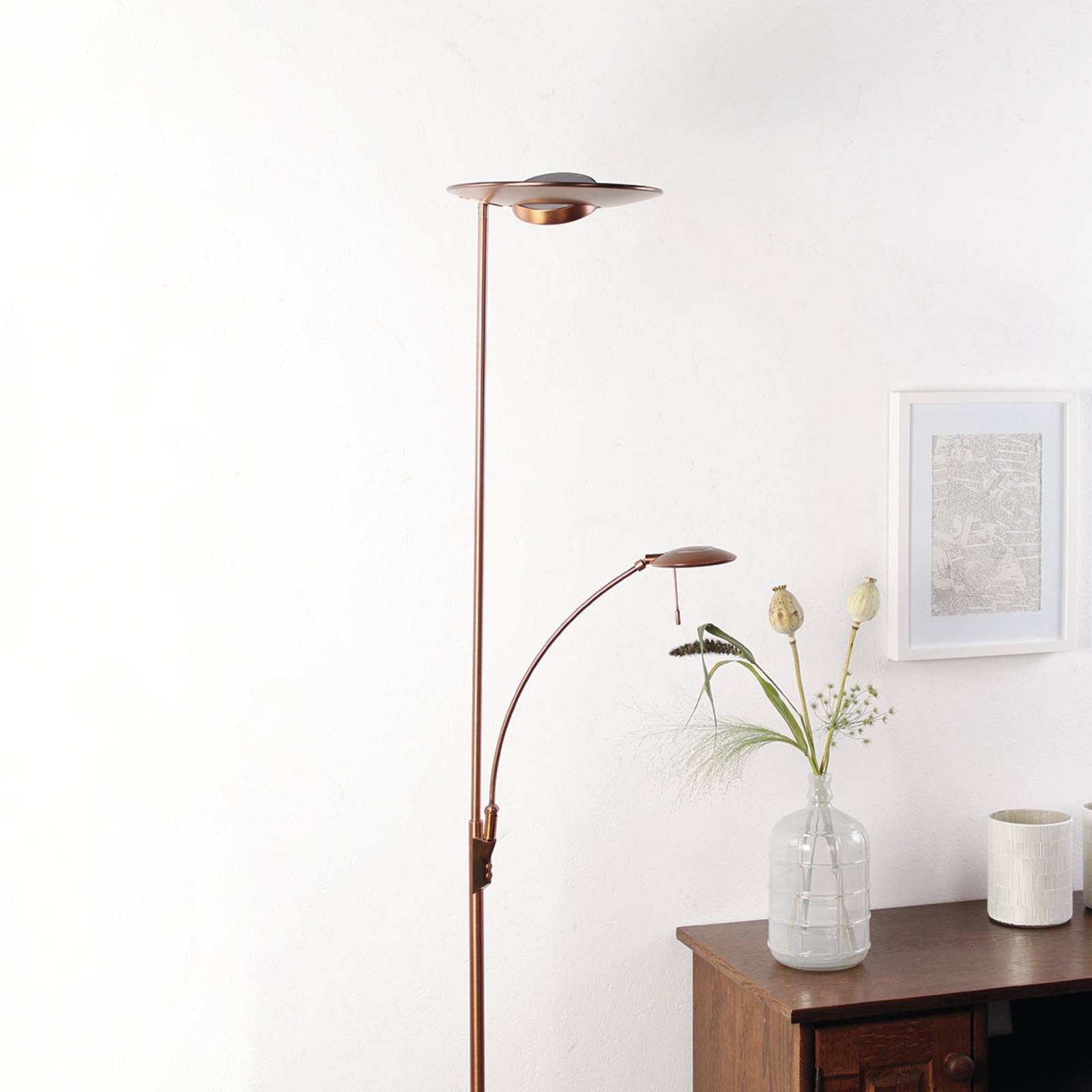 Bronzefarbene LED-Stehlampe Zenith, Dimmer Bronzefarbene LED-Stehlampe Zenith, Dimmer von Steinhauer