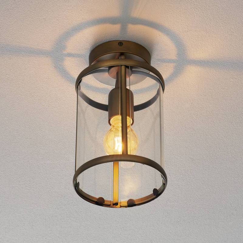 Deckenleuchte Pimpernel, bronze, Metall, Glas von Steinhauer