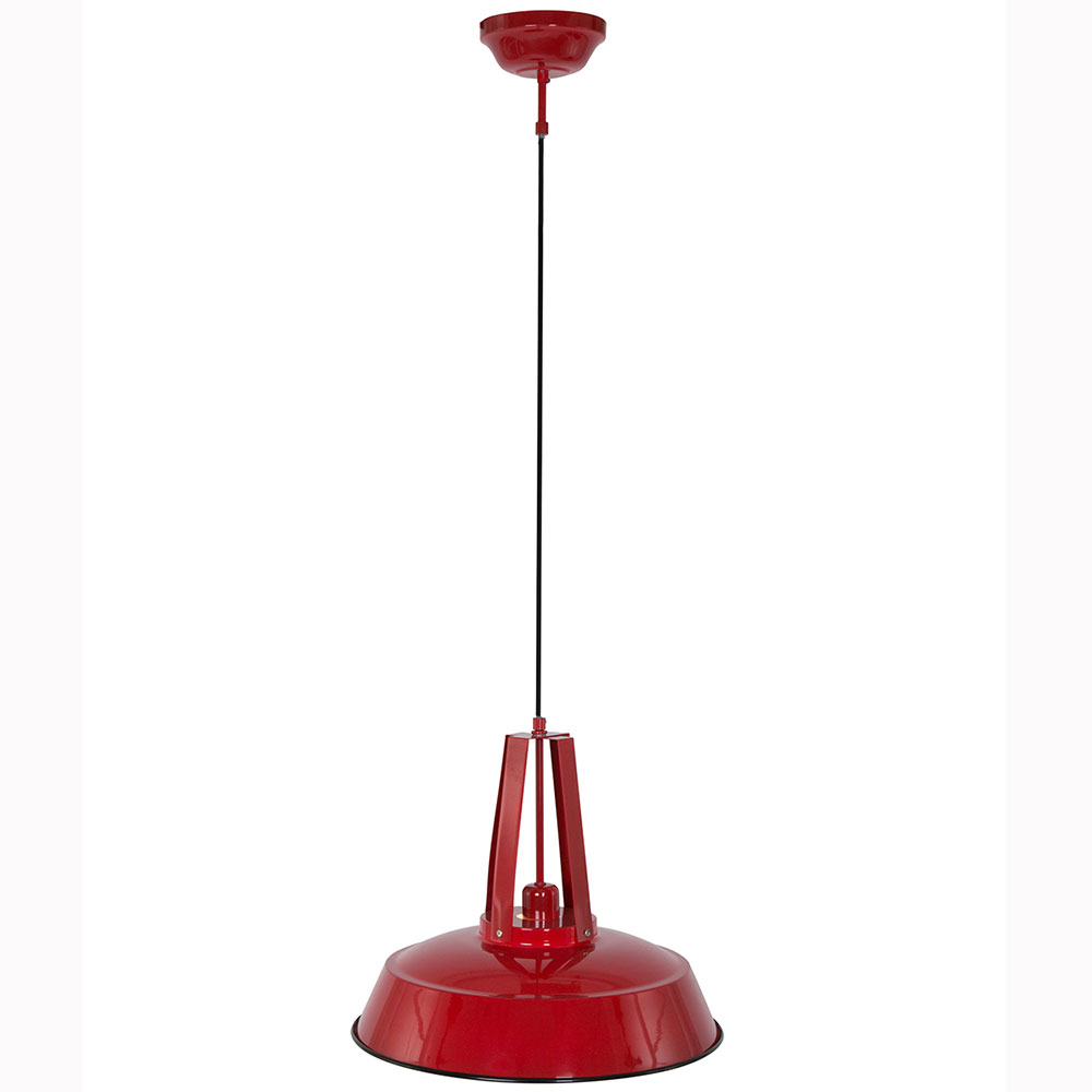 Hängeleuchte, rot, Höhenverstellbar, H 45 - 200 cm, LUNA von Steinhauer