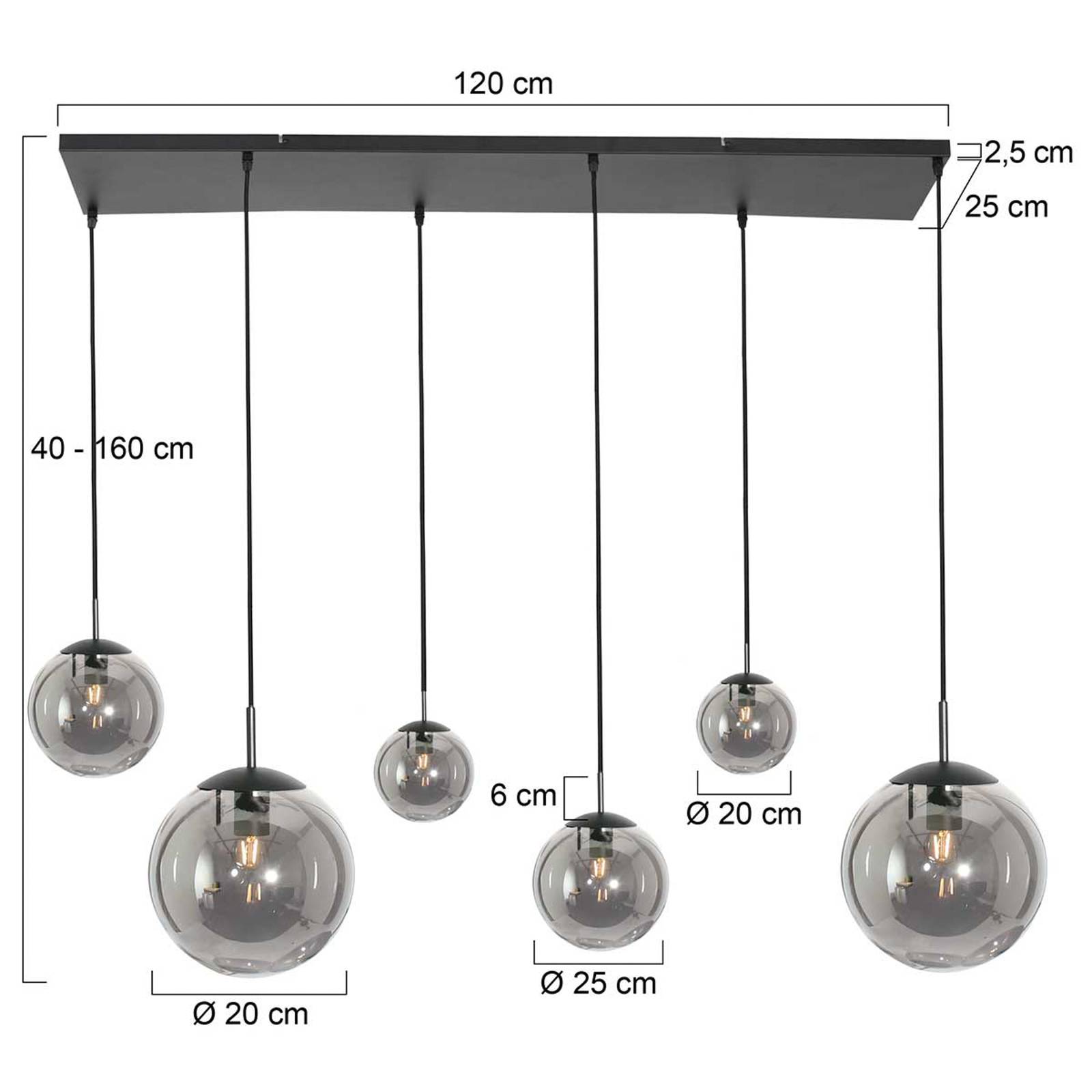 Hängeleuchte Bollique, 6-flammig, schwarz Hängeleuchte Bollique, 6-flammig, schwarz von Steinhauer
