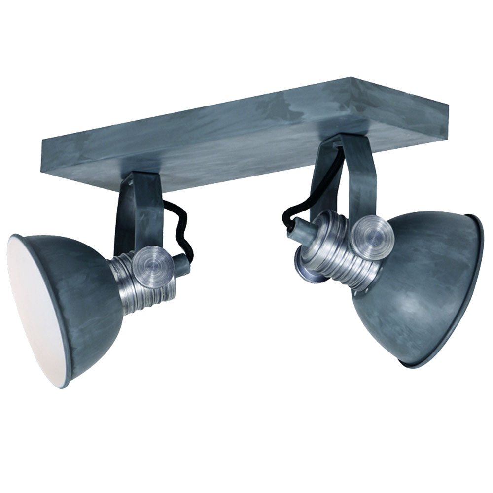 LED Decken- und Wandlampe, grau, H 18 cm, BROOKLYN von Steinhauer