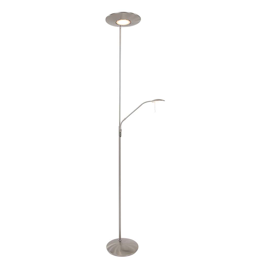 LED Deckenfluter, Lesespot, dimmbar, silber, H 185 cm von Steinhauer